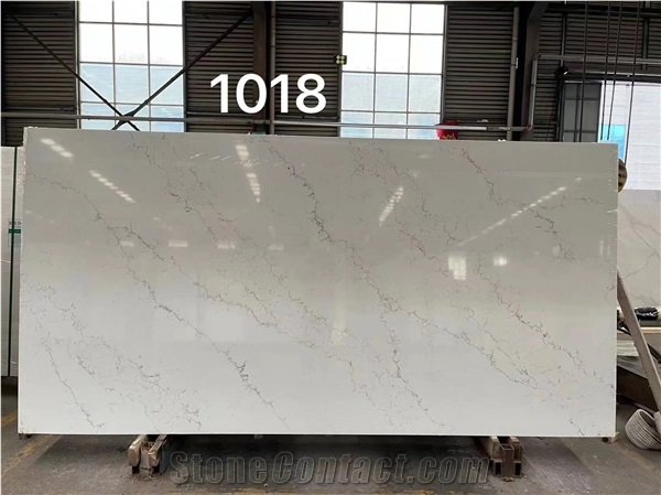 China Artificial Carrara Quartz Stone Slab