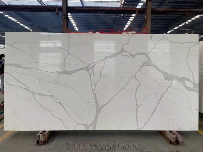 China Marble Look Engineered Quartz Slab