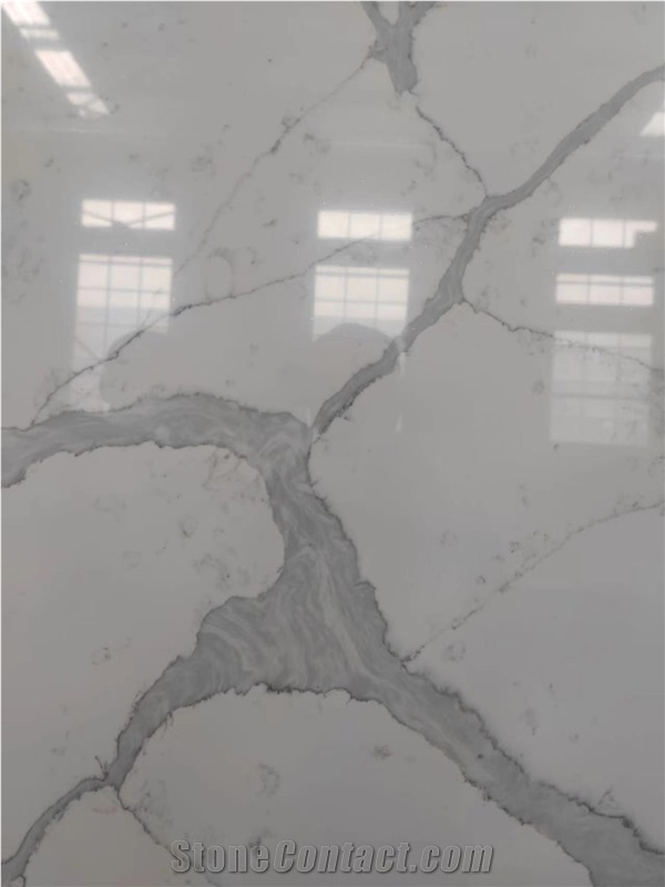 China Marble Look Engineered Quartz Slab