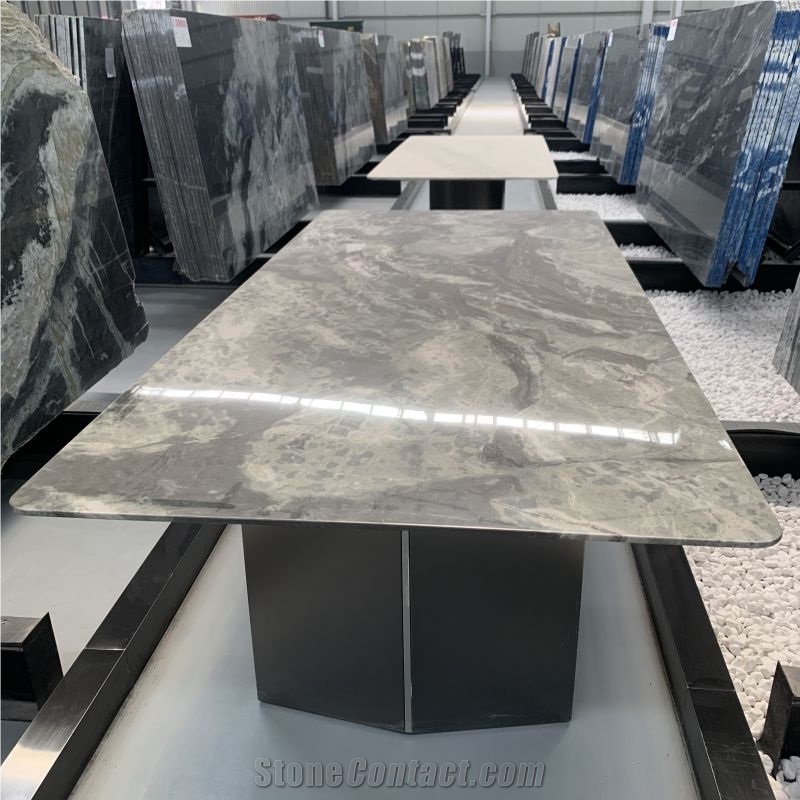 Customized Galaxy Starlight Marble Table Top For Dining Room