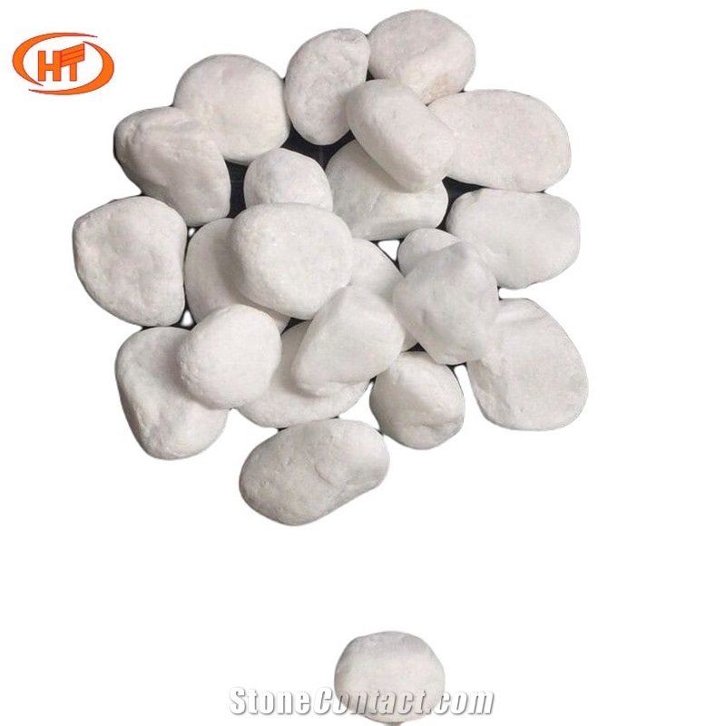 Discount White Marble Pebble Stone With Diffrent Size