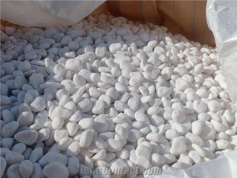 Pure White Natural Crushed River Stone For Garden