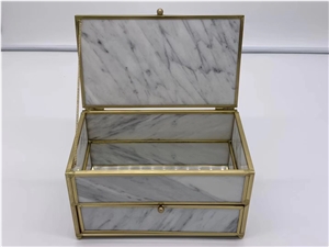 Marble Carrara Jewelry Box Stone Home Decor Products