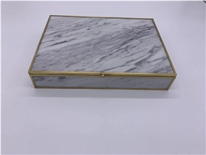 Marble Tissue Paper Box Bathroom Carrara Accessories