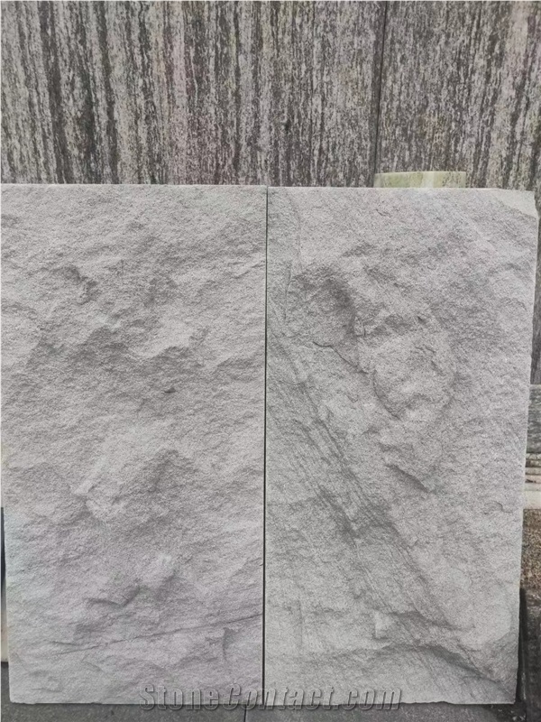 Split Face Mushroom Stone Cladding Grey Quartzite Wall Tiles