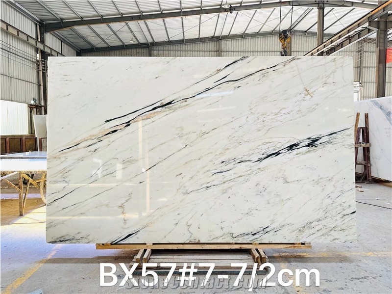 Good Quality Polished 2Cm Orient Calacatta White Marble