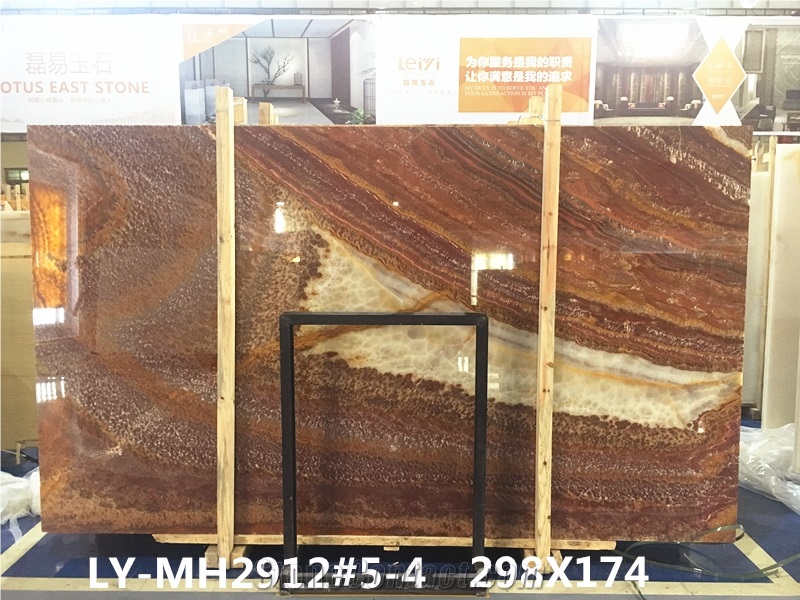 High Quality Of Ruby Red Onyx Slabs For Background Panels