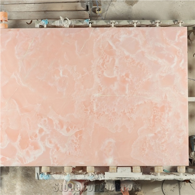 High Quality Polished Pink Onyx For Background Wall Panel