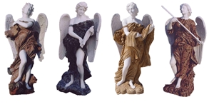 Marble Carved Four Lady Sculptures