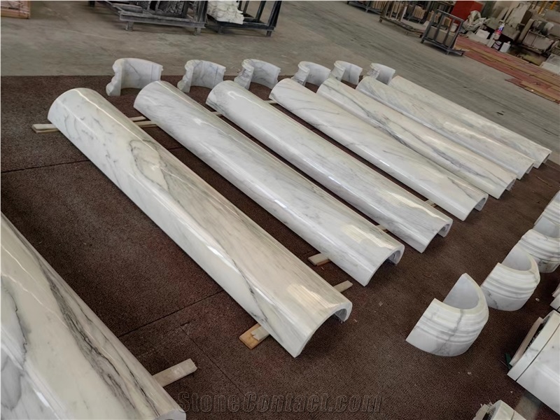 Manufactuer Carrara White Marble Porch Column, Pillars