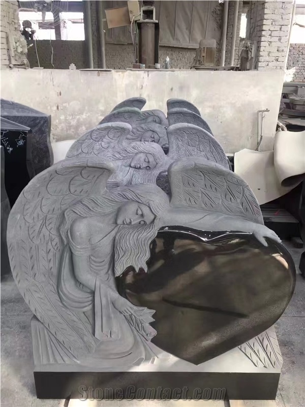 Wholesale Angel Style Monument Tombstone, Heart Tombstone