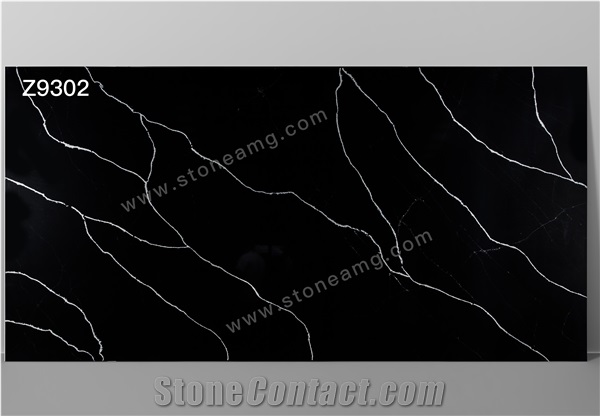 Artificial Black Quartz Stone Slabs