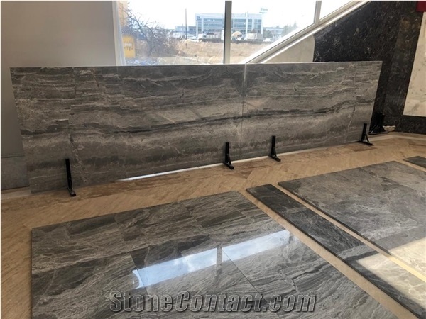 Alkamar Titanium Grey Marble Quarry