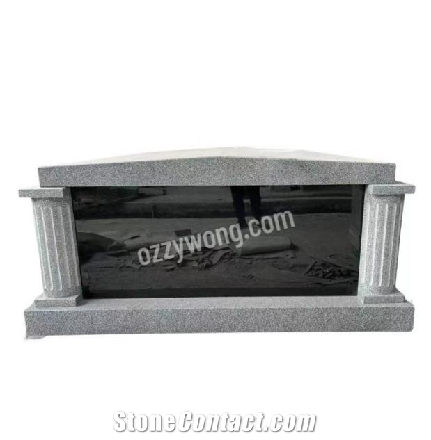 American Style Grey Granite Headstone 21