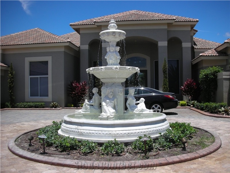 Big Modern Style Nature Stone Water Fountain Outdoor