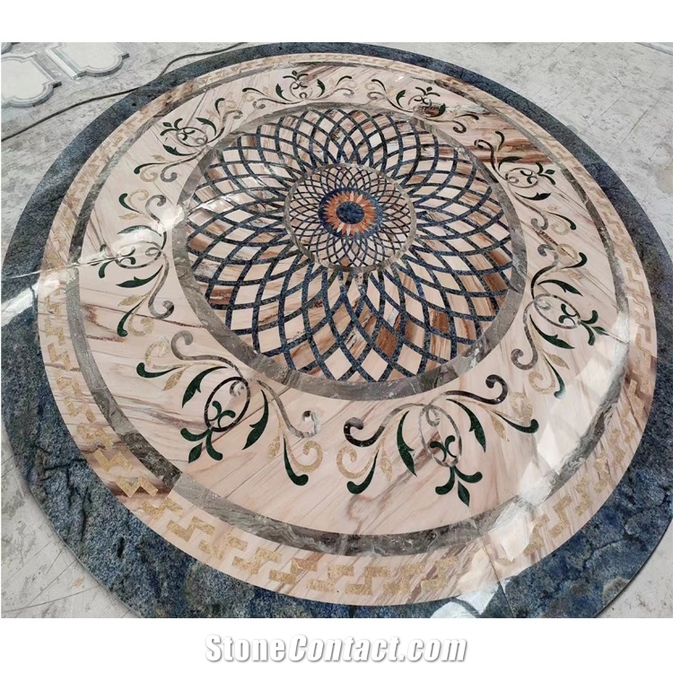 Customized Marble Floor Round Medallion  Pattern Design