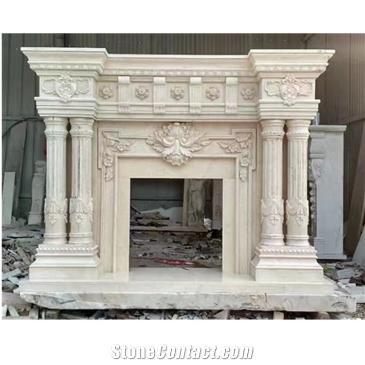 Decorative Carved Fireplace Freestanding Fireplace Surround