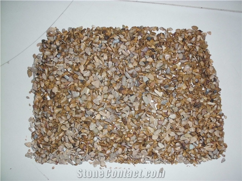 Good Price Yellow Tumbled Pebble Stone For Landscaping