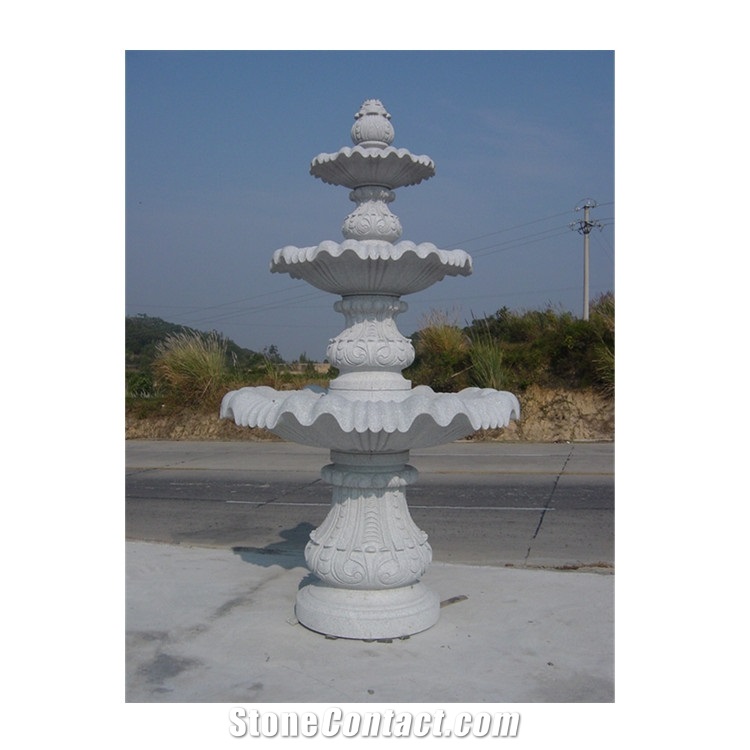 Hand Carved Modern Style Water Fountain Outdoor For Garden