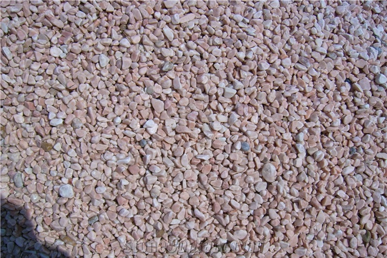 Hot Sale Pink Crushed Pebble Stone For Garden Landscape