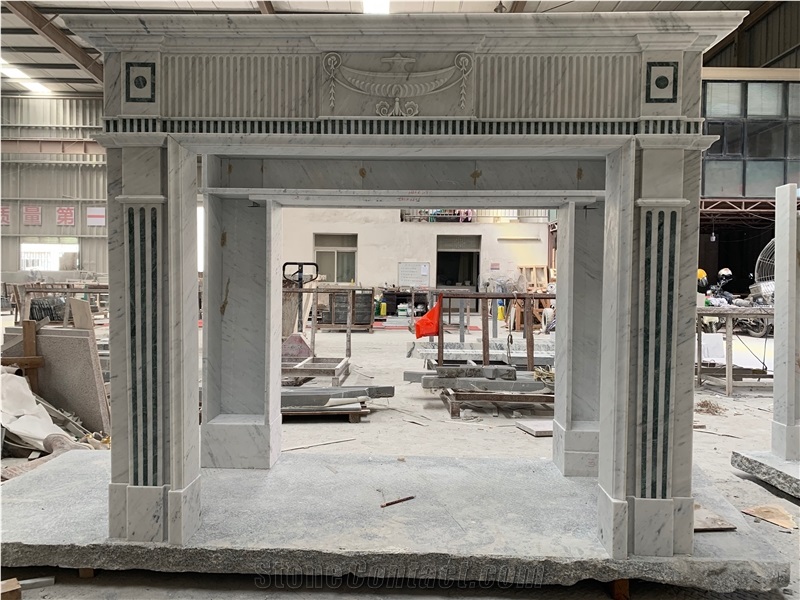 Hot Sale Sculptured Marble Fireplace
