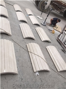 Hotel Interior White Marble Column Panel Cladding