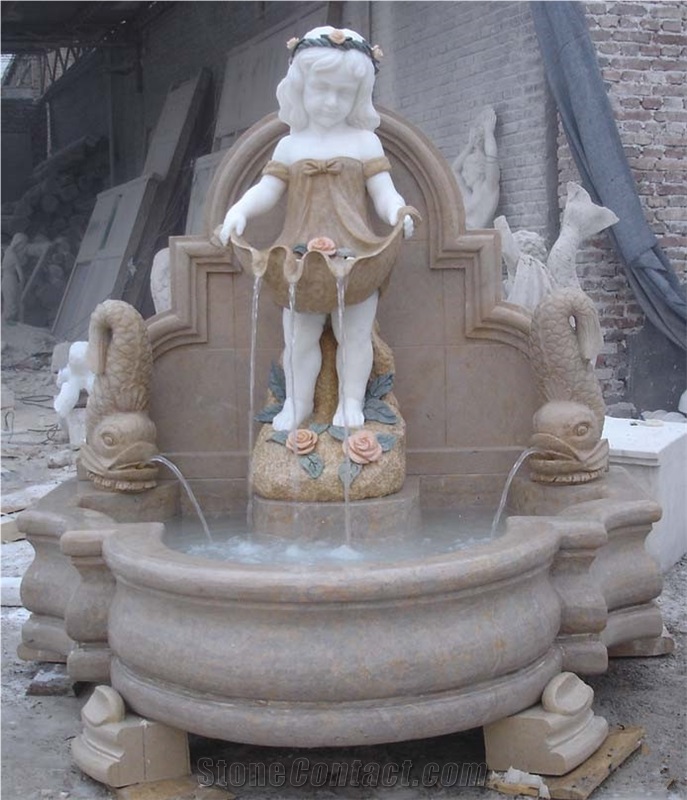 Human Statue Sculpture Fountain Waterfall Fountain Outdoor