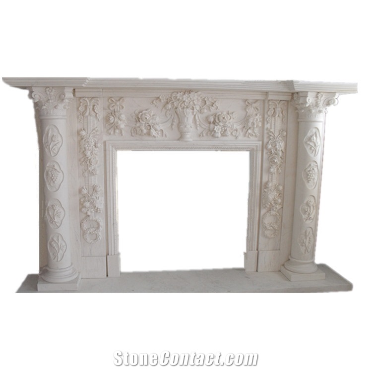 Indoor Decorative Marble Fireplace Fireplace Mantel
