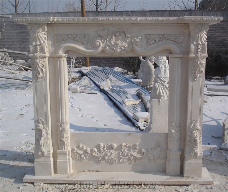 Indoor Decorative Marble Fireplace Fireplace Mantel