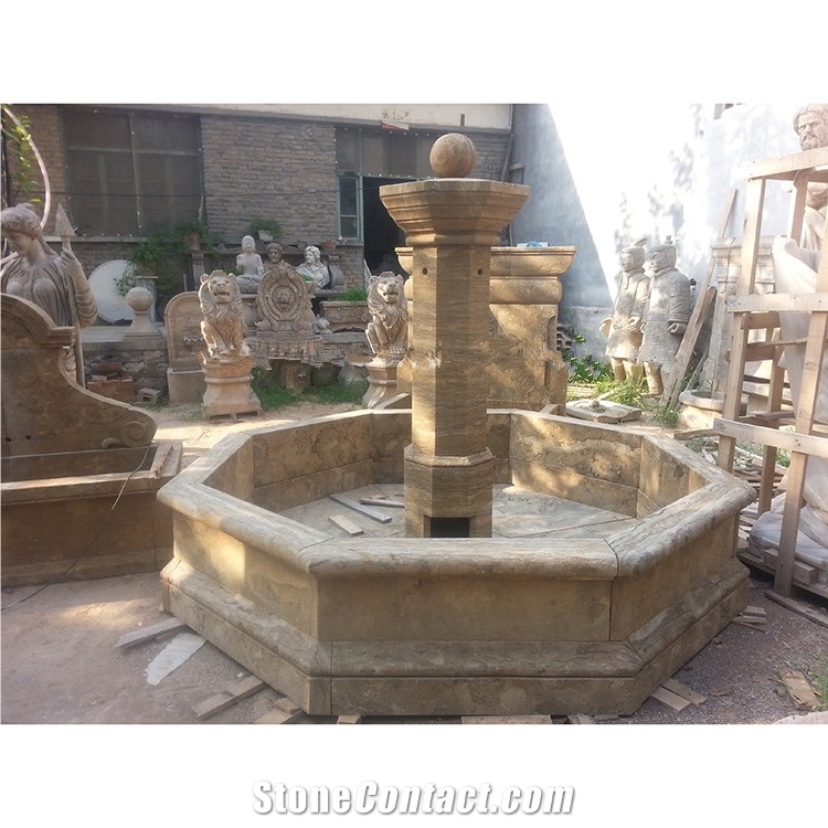 Modern Style Stone Fountain Water Fountain Outdoor For Sale