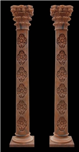 Nature Marble Columns Decorative Roman Column Mold For Sale