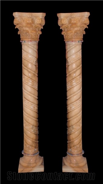Nature Marble Columns Decorative Roman Column Mold For Sale