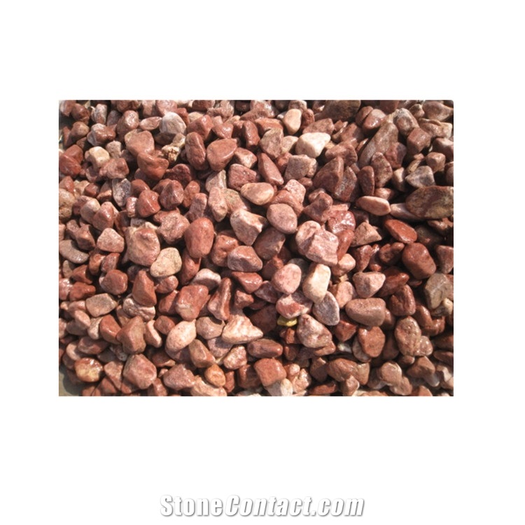 Red Tumbled Pebble Stone Nature Pebble Stone For Garden