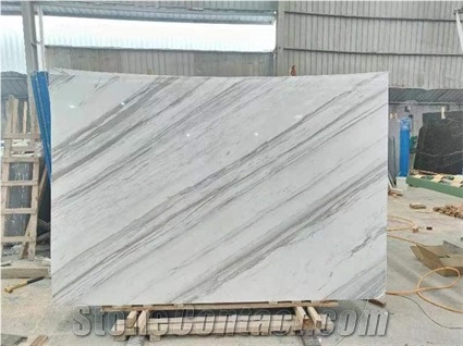 Natural Stone Polished White Volakas Marble Slabs