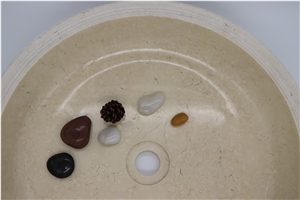 Beige Marble Basin, Wash Basin, Stone Sink