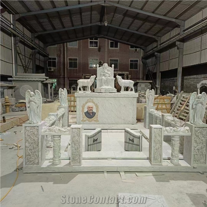 China Factory White Marble Mausoleum Design