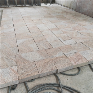 China Flamed G682 Yellow Granite Paving Tiles
