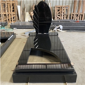 India Black Granite Germany Single Monuments