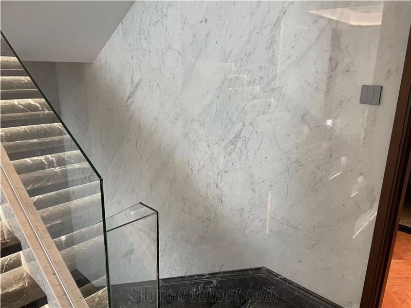 Bianco Carrara Marble Slab&Tiles For House Decoration