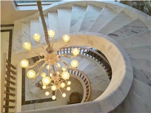 Bright Color Beautiful White Blue Color Marble For Staircase