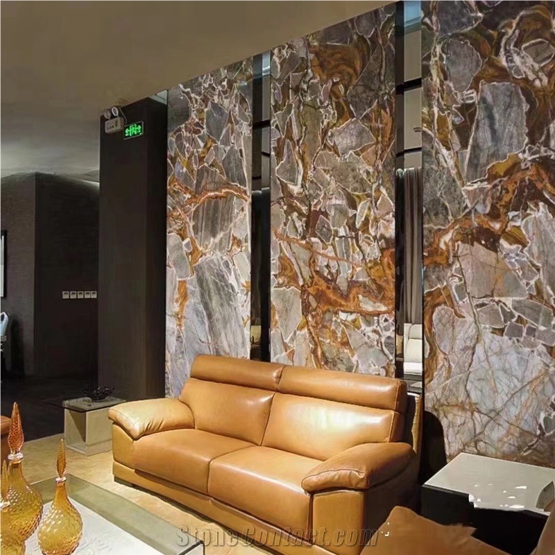 Bugatti Gold Granite For Home Wall Decoration
