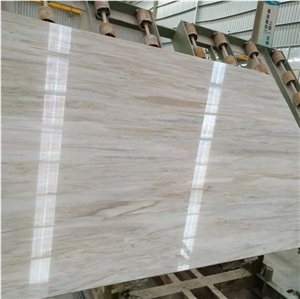 China Eurasian White Wood Grain Marble Wall Slabs