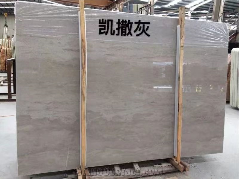 China Stone Caesar Grey Marble Slab Modern Ash Marble Tiles