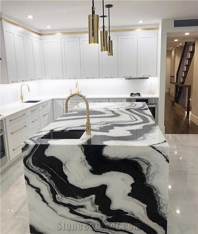 Chinese Panda White Marble For Countertop Kitchentop