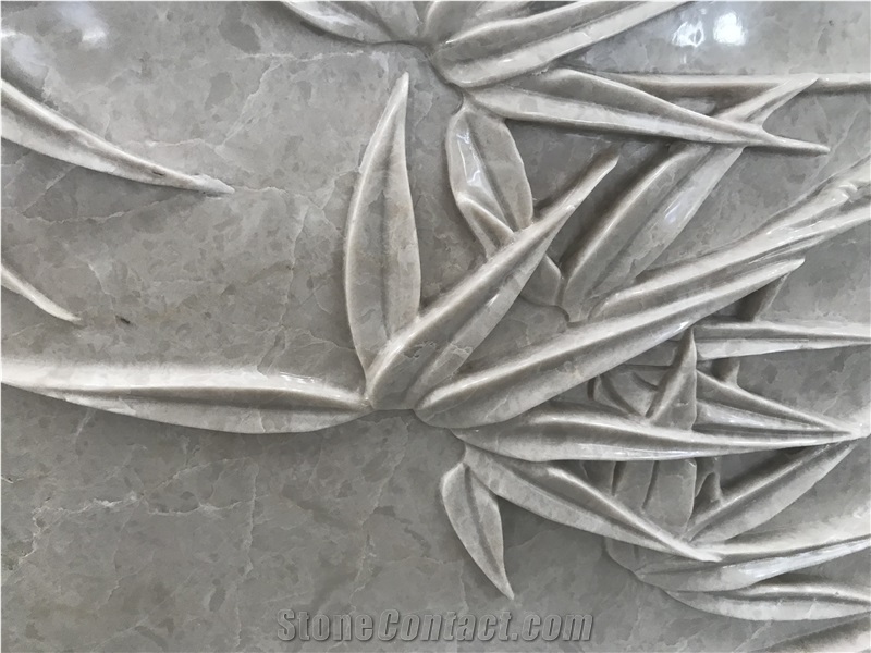 CNC Marble Carving Art Wall Relief Tiles For Wall Design