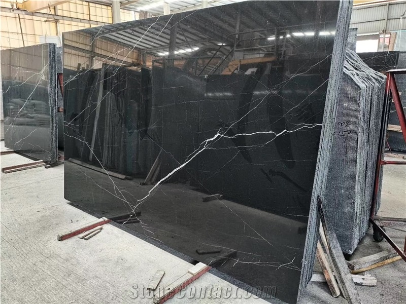 Factory Price Black Cloud Marble Slab&Tiles For Project
