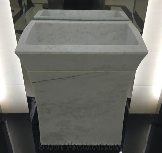 Factory Price Guangxi White Marble Basin For Project