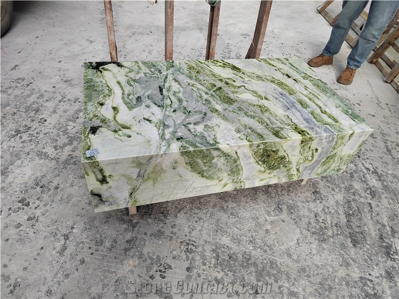 Green Marble Plinth Commercial Table Office Furniture