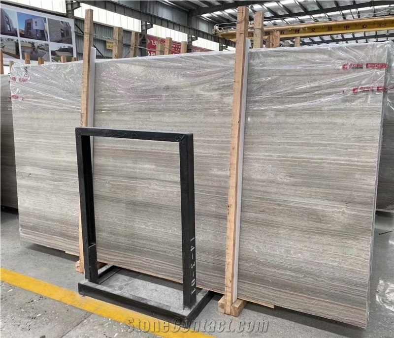 Grey Wood Vein Marble Slab&Tiles For Project
