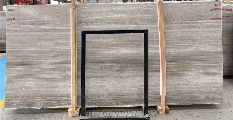 Grey Wooden Marble Slab&Tiles For Hotel Project
